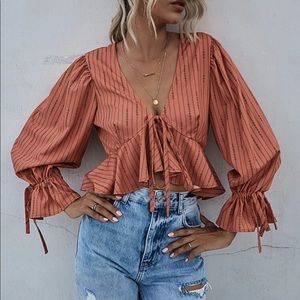 SHEIN tie top